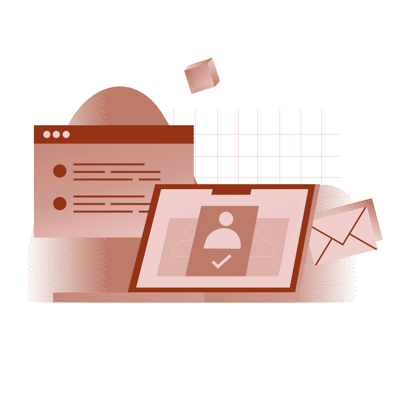 Animated image depicting website design Animated image depicting website design